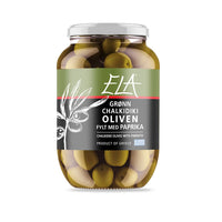 Grønn Oliven ELA fylt med paprika
