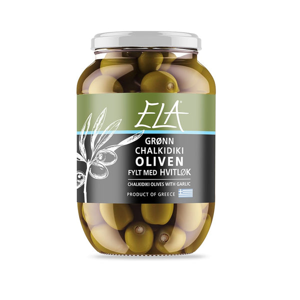 Grønn Oliven ELA fylt med hvitløk
