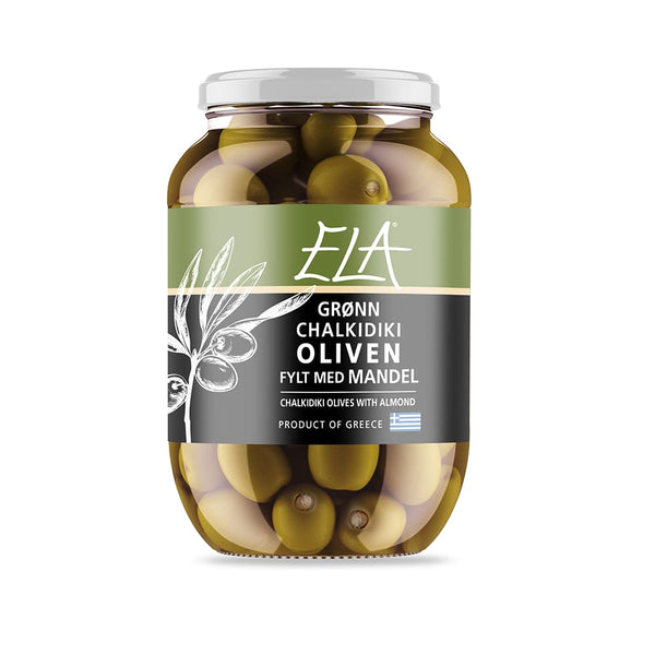 Grønn Oliven ELA fylt med mandel