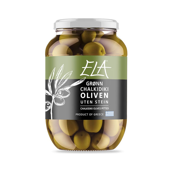 Grønn oliven ELA uten stein 400gr